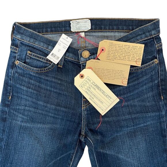 Current/Elliott Womens The Rolled Skinny Denim Jeans Ankle Gibson Blue Sz 28 NWT - Picture 8 of 14